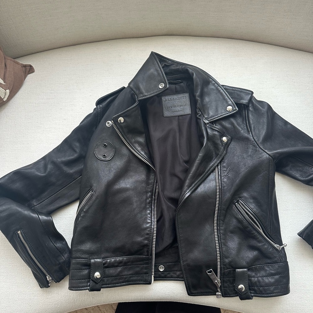 All Saints Black Leather Jacket